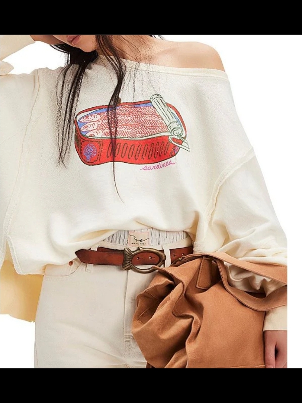 Free People Sardine Graphic Camden M NWT